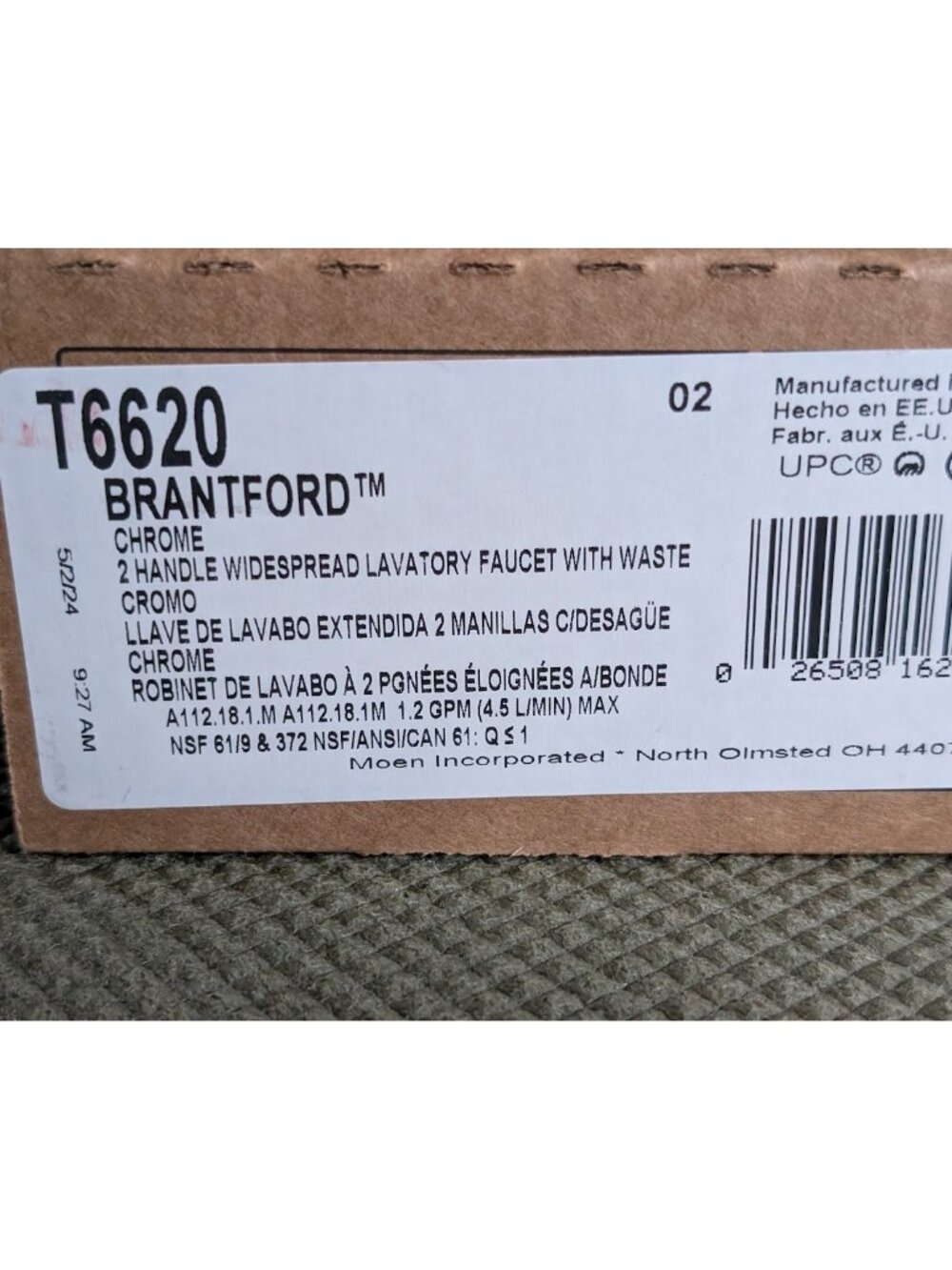 Moen Brantford T6620 Chrome Two-handle Widespread Bathroom Faucet Set New in Box - Picture 9 of 10